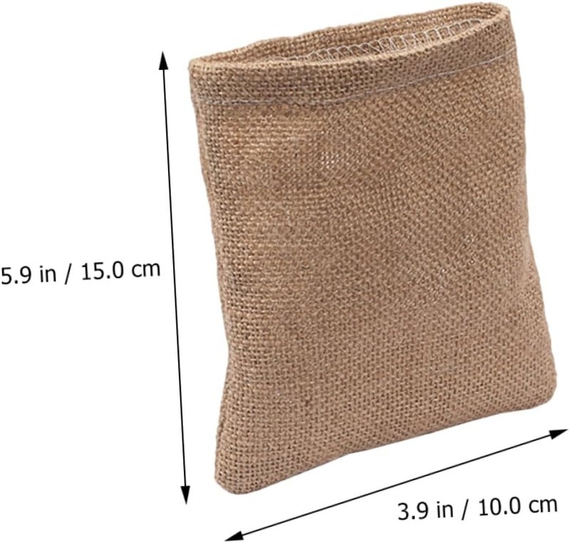 Premium Linen Storage Bags 2pcs Small Photography Props Multi Purpose Food Grain - Image 2